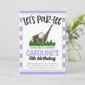 Golf Let's Par-T-Birthday Einladung (Stehend Vorderseite)