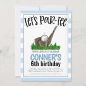 Golf Let's Par-T-Birthday Einladung (Vorderseite)