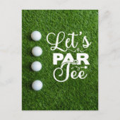 Golf Let's Par T-Shirt Feiertagspostkarte (Vorderseite)