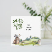 Golf Let's Par T-Shirt für Golfer-Party Einladung (Stehend Vorderseite)