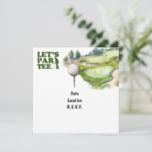 Golf Let's Par T-Shirt für Golfer-Party Einladung (Stehend Vorderseite)