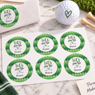 Golf Let's Par T-Shirt für Golfer Party Runder Aufkleber