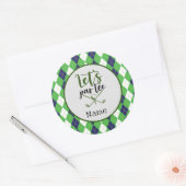 Golf Let's Par T-Shirt für Golfer Party Runder Aufkleber (Umschlag)