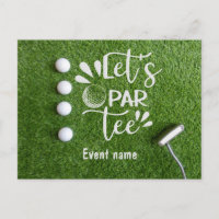 Golf Let's Par T-Shirt Golfer Party auf grünem Gra