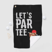 Golf Let's Par T-Shirt mit Golfschläger Golfhandtuch (Insitu)