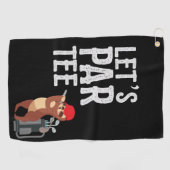 Golf Let's Par T-Shirt mit Golfschläger Golfhandtuch (Horizontal)