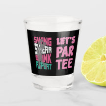 Golf Let's Par T-Shirt mit Swing Swear Drink wiede