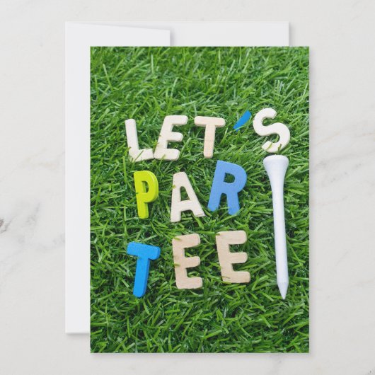 Golf Let's Par T-Shirt Party Einladung zum Golfer (Vorderseite)