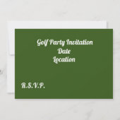 Golf Let's Par T-Shirt Party Einladung zum Golfer (Rückseite)