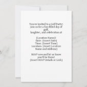 Golf Let's Par T-Shirt Text auf Grün drücken Einladung (Rückseite)