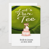 Golf Let's Par T-Shirt Text auf Grün drücken Einladung (Vorne/Hinten)