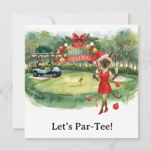 Golf Let's Par T-Shirt Weihnachts-Party für Golfer Feiertagskarte