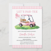 Golf Let's Par-tee Baby Shower Einladung (Vorderseite)