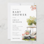 Golf Let's Par-tee Baby Shower Einladung (Vorderseite)