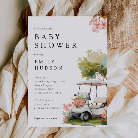 Golf Let's Par-tee Baby Shower Einladung