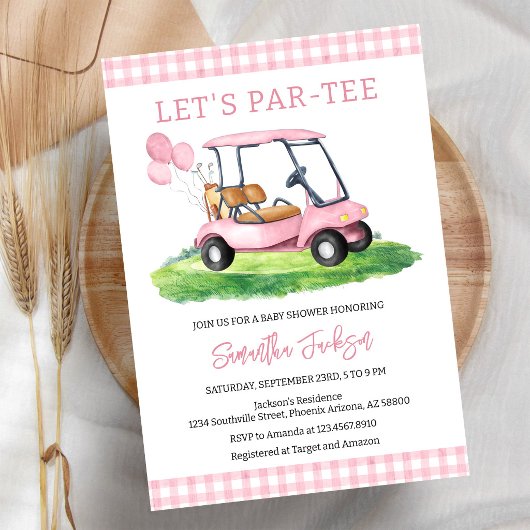 Golf Let's Par-tee Baby Shower Einladung