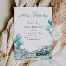 Golf Let's Par-tee Blaues Babyshower