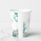 Golf Let's Par-tee Blaues Babyshower Pappbecher (Rechts)