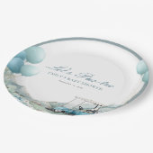 Golf Let's Par-tee Blue Baby Shower Pappteller (Schrägansicht)