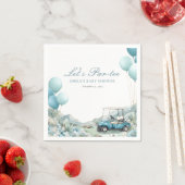 Golf Let's Par-tee Blue Baby Shower Serviette (Beispiel)