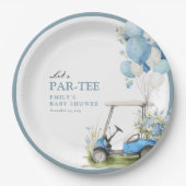 Golf Let's Par-tee Boy Baby Shower Pappteller (Vorderseite)