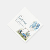 Golf Let's Par-tee Boy Baby Shower Serviette (Ecke)