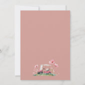 Golf Let's Par-tee Florales Babyshower Einladung (Rückseite)