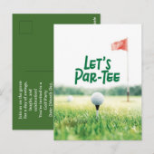 Golf Let's Par Tee für Golfer Postkarte (Vorne/Hinten)