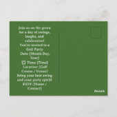 Golf Let's Par Tee für Golfer Postkarte (Rückseite)