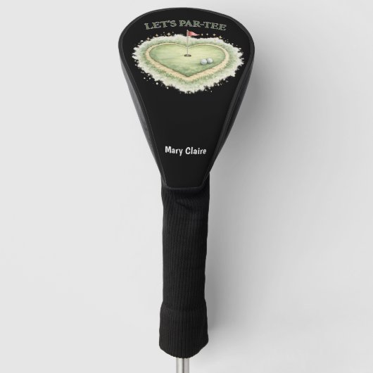 Golf Let's Par Tee für Hochzeit Headcover (Vorderseite)
