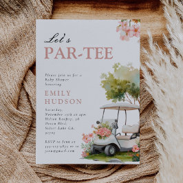Golf Let's Par-tee Girl Baby Shower Einladung