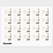 Golf Let's Par-tee Girl Baby Shower Quadratischer Aufkleber (Blatt)