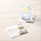 Golf Let's Par-tee Girl Baby Shower Rechteckiger Pappuntersetzer (Vor Ort)