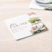 Golf Let's Par-tee Girl Baby Shower Rechteckiger Pappuntersetzer (angewinkelt)