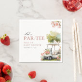 Golf Let's Par-tee Girl Baby Shower Serviette (Beispiel)