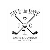 Golf Let's Par-Tee Hochzeit Save the Date Gummistempel (Prägung)