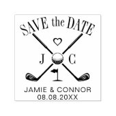 Golf Let's Par-Tee Hochzeit Save the Date Permastempel (Design)