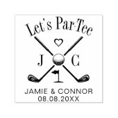 Golf Let's Par-Tee Hochzeit Save the Date Permastempel (Design)
