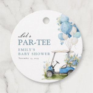 Golf Let's Par-tee Jungen-Baby-Party Geschenkanhänger