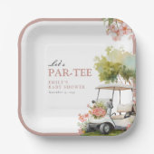 Golf Let's Par-tee Mädchen-Baby-Party Pappteller (Vorderseite)