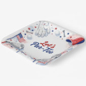 Golf Let's Par Tee mit amerikanischem Thema Pappteller (Gewinkelt)