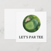 Golf Let's Par Tee mit Golfplatz Einladung (Vorne/Hinten)