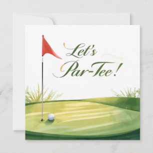 Golf Let's Par Tee mit Golfplatz Einladung