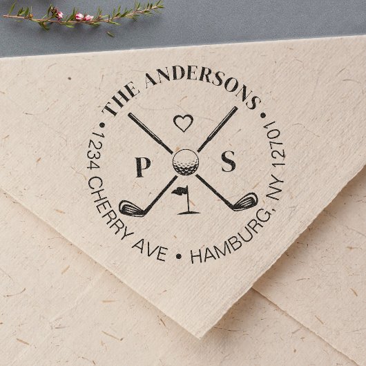 Golf Let's Par-Tee Name Rücksendeadresse Permastempel