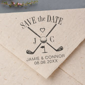 Golf Let's Par-Tee Wedding Save the Date Gummistempel