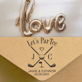 Golf Let's Par-Tee Wedding Save the Date Permastempel