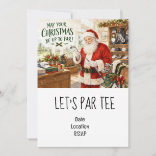 Golf Let's Par Tee Weihnachtsfeier für Golfer Einladung