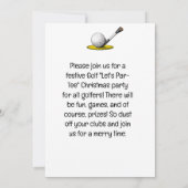 Golf Let's Par Tee Weihnachtsfeier für Golfer Einladung (Rückseite)