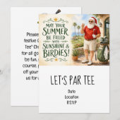 Golf Let's Par Tee Weihnachtsfeier für Golfer Einladung (Vorne/Hinten)