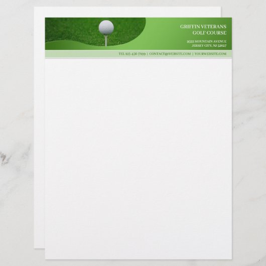 Golf Letterhead Briefbogen (Vorne/Hinten)